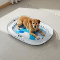 Pet Water Bed Waterproof Inflatable Cooling Pad Water Cooling Pad Leak-Proof Dog Cooling Mat Portable for Dogs brown