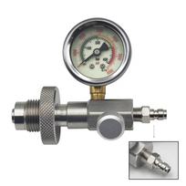 HP Filling Station Chargeing Adapter DIN Connector HPA Scuba Diving Hose 6000psi/400bar Gauge With Big Tank To Small Bottles No Hose Female QD