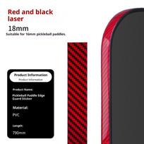 Pickleball Racket Edge Sticker Paddle Head Edge Tape Sticker Diy Reduce Impact And Friction Prevention Frame Protective Tape A2 black