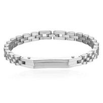 The new minimalist style 6mm18K gold-plated stainless steel bracelet with three curved beads can be engraved and adjust sidabras