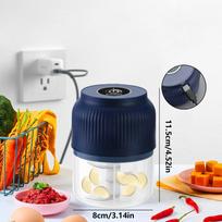 Xiaomi Xiaomi 250ml Electric Mini Garlic Chopper USB Meat Grinder Kitchen Tool for Crushing Garlic Ginger Vegetables Housing Warming Gift Idea gray
