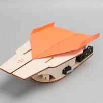 Diy Aircraft Carrier Paper Airplane Catapult Toy Children'S Science Experiment Teaching Tool Puzzle Toy Parent Child Interactive orange