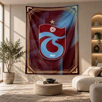 Dekoratyvinis gobelenas, Trabzonspor FC spausdintas sienos menas, Lengvas sienos kabinamas elementas miegamojo fonui 150cmx200cm