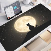 Black Cat Mouse Pad Large Gaming Mousepads Soft Pad NonSlip Laptop Gamer Mouse Pad Tablet Mat Pc Playmat Speed Extension 800x300x2mm gray