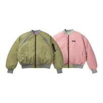 TaelePlus Retro Unisex Dvipusė Beisbolo Striukė - Žiemos Medvilnės Trendas TP078 XL gray
