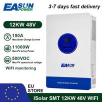 EASUN POWER 12KW 48V Saulės keitiklis Hibridinis Off Grid 220V Grynos sinusinės bangos MPPT PV 500V 150A Saulės įkroviklis Lygiagretus keitiklis BMS
