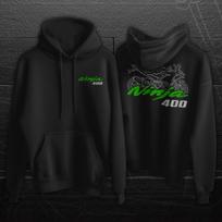 Kawasaki Ninja 400 2018-2025 - Motorcycle Hoodie Pullover for Riders M black