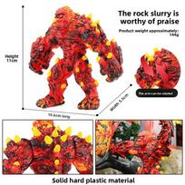 Šikšnosparnio Dvasios Akmens Jaučio Monstro Spitfire Skraidantis Drakonas Gyvūno Modelis Helovino Namų Scenai Lava Golem red