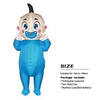 Adult inflatable Baby clothing gender revealing party fun cosplay costume set opening ceremony performance Christmas props One Size blue