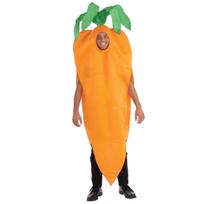 Vyriškas suaugusiųjų morkos kostiumas Oranžinės daržovės ir maisto aprangos Helloweenui Cosplay Juokingas persirengimo rinkinys One Size oranžinė