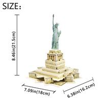 Foam 3D Puzzle Statue of Liberty Assembled DIY World Architecture Jigsaw Model Kit Toys for Kids as the picture beige