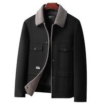 Young Men's New Thick Coats for Autumn and Winter 2XL black