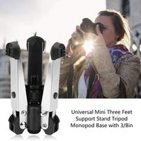 Universalus mini trikojis atraminis stovas, monopodo pagrindas su 3/8 colio tvirtinimo sraigtu gray