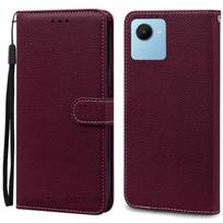 Skirta Realme C30 dėklas Realme C30S telefono dėklas Piniginės dangtelis Skirta OPPO Realme C30S C30 s Dėklas Atverčiamas dangtelis Skirta RealmeC30 Coque Fundas For Realme C30 C30S vyno raudonos spalvos