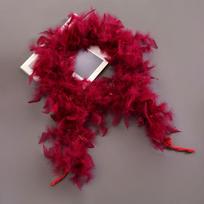 Red Turkey Feather Boa 2 Meters 30g Soft Fluffy Natural Feathers for DIY Wedding Party Clothing Costume Decoration Feather 2meter&1Pcs vyno raudonos spalvos