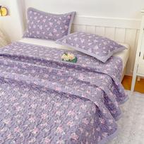1 vnt. violetinėmis gėlėmis dygsniuotas lovatiesė lovai, storas patchwork antklodė viengulei/karalienei/karališko dydžio lovai, gėlių stiliaus dygsniuotas antklodė, minkšta lovatiesė 90x200cm 1pc