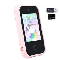 Children Phone Educational Toys MP3 Music Player Games Musical Toy Baby Mobile Selfie Camera Toys for Kids Birthday Gifts white