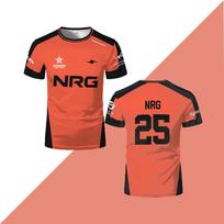 2025 NRG Valorant E-sporto Klubo Uniforma Žaidėjo Kasdienių Treniruočių Marškinėliai Vyrams Ir Moterims Su Pritaikomais Numeriais Trumpomis Rankovėmis XS black