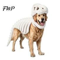 Naminių gyvūnų dinozauro kostiumas, skeleto kostiumas, Helovino šunų apranga, juokinga lengvai dėvima įranga, cosplay šunims, katėms, „Trick or Treat“ apranga, katė M balta