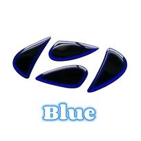 Epoxy Car Steering Wheel Center Sticker for Hyundai Elantra Sonata Lafesta Mistra I30 I40 Accent Tucson Solaris Verna Decoration mėlyna