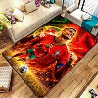 CR7 Cristiano Ronaldo Carpet Rug for Living Room Bedroom Home Sofa Decoration,Kids play Non-slip Floor Mat 80x120cm( 31x47in) red