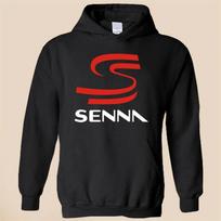 su gobtuvu-Laisvas megztinis su gobtuvu Ayrton Senna Racing Juodas Dydis S-3XL M black