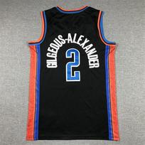 Vyriški krepšinio marškinėliai Oklahoma City Thunder Shai Gilgeous-Alexander 2 Siuvinėti komandinio sporto marškinėliai XXXL