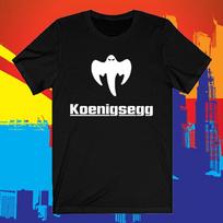 Koenigsegg Ghost logotipas Juodi marškinėliai Dydis nuo S iki 5XL M blue
