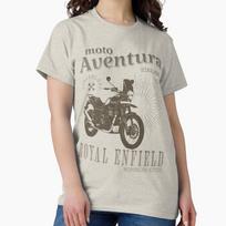 ROYAL ENFIELD HIMALAYAN 411 classic motorcycle  Classic T-Shirt XS beige