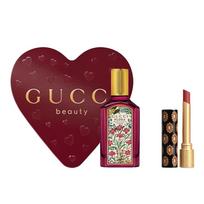 Gucci Flora Gorgeous Gardenia Intense EDP With Rouge De Beauté Brillant Set Limited Edition Perfume 50ml+Lipstick #217 1.8g