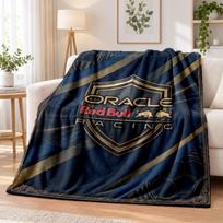 Red Bull Racing Printed Flannel Blanket Warm Comfort Bed Throw For Indoor Home Decoration 130cmx150cm