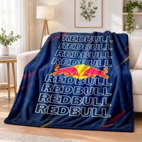 Red Bull Racing Printed Flannel Blanket Warm Comfort Bed Throw For Indoor Home Decoration 130cmx150cm