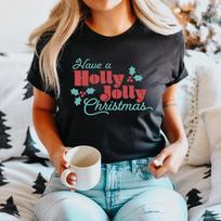 Holly Jolly Christmas Shirt | Christmas Gift | Christmas Tee | Christmas Sweater | Christmas 2021 | Cute Christmas | Holiday Shirt 2XL