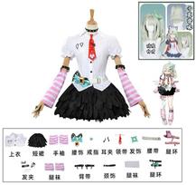 Anime Sunna Cosplay Costume Zenless Zone Zero Anime Game Outfit Women Girls Dress Set with Wig Shoes Accessories Halloween Party S black