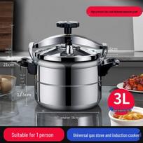 Ultra-Thick Explosion-Proof Aluminum Pressure Cooker for All Cooktops Explosion-proof Lid Knob, Gas Stove Compatible white