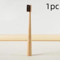Horse Bristle Bamboo Toothbrush Biodegradable Nylon Free Portable Lightweight for Business Trip Oral Care Use horsehair 1pc