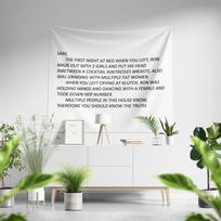 Aertemisi Anonymous Letter to Sammi Tapestry Wall Hanging Art for Bedroom Living Room Decor Party Backdrop 100X70CM white