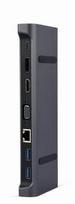 GEMBIRD A-CM-COMBO9-02 USB Type C 9in1 multi port adapter USB Hub3.0 + HDMI + DisplayPort + VGA + PD + LAN + stereo audio