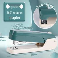 Oversized 360° Rotating Stapler & Staple Remover - Ergonomic, Stylish & High-Value for Office & Student Use žalia