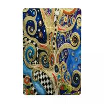 Custom The Kiss By Gustav Klimt Metal Sign Vintage Painting Art Tin Decorative Signs Plaque Gate Garden Yard Man Cave Bar Wall 20x30cm（7.8x11.8inch） beige