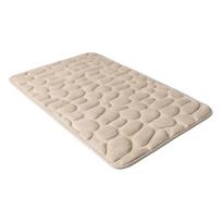 Memory Foam Bathroom Mat Non-Slip PVC Backing Super Soft Absorbent Memory Foam Bath Rug with 3D Embossed Pebble Design Floor Mat 60x90cm kupranugaris