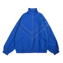 Men Jackets Streetwear Oversized Outdoor Jacket Male Autumn Trend Windbreak Coat Couple Fashion Loose All Match XXL mėlyna
