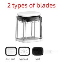 Multifunctional Manual French Fry Machine With Replaceable Blades For Kitchen Dicing And Cutting Potatoes Cucumbers And Onions gray