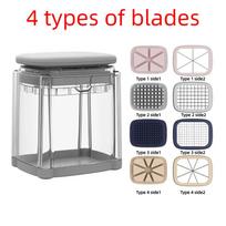 Multifunctional Manual French Fry Machine With Replaceable Blades For Kitchen Dicing And Cutting Potatoes Cucumbers And Onions