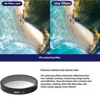 UV CPL objektyvo filtras DJI OSMO Nano kamerai, CPL UV poliarizuojantis filtras DJI Osmo Action kamerai, priedai blue