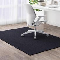 Premium Large Anti-Slip Office Chair Mat with Enhanced Durability Durable Polyester Floor Protector Rug for Hardwood Tile Floor 60x90cm tamsiai pilka spalva