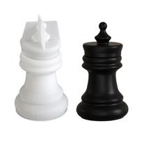 Multifuntional Silicone Mold Crafting Moulds Chess Theme Candle Holder Moulds Silicone Texture Suitable for Crafting white