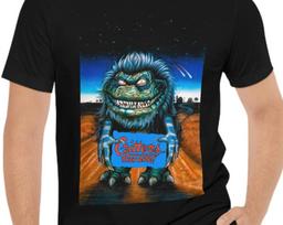 Critters Movie T-Shirt Black Short Sleeve Tee 2XL blue