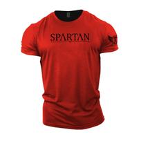 Retro Spartan T-Shirt Men Y2K Summer Short Sleeve O-Neck Oversized Casual Top Gym Mens Clothing 2XL red