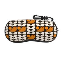 Orla Kiely akiniai nuo saulės, minkštas dėklas su užtrauktuku, akinių dėklai su diržo klipsu orange